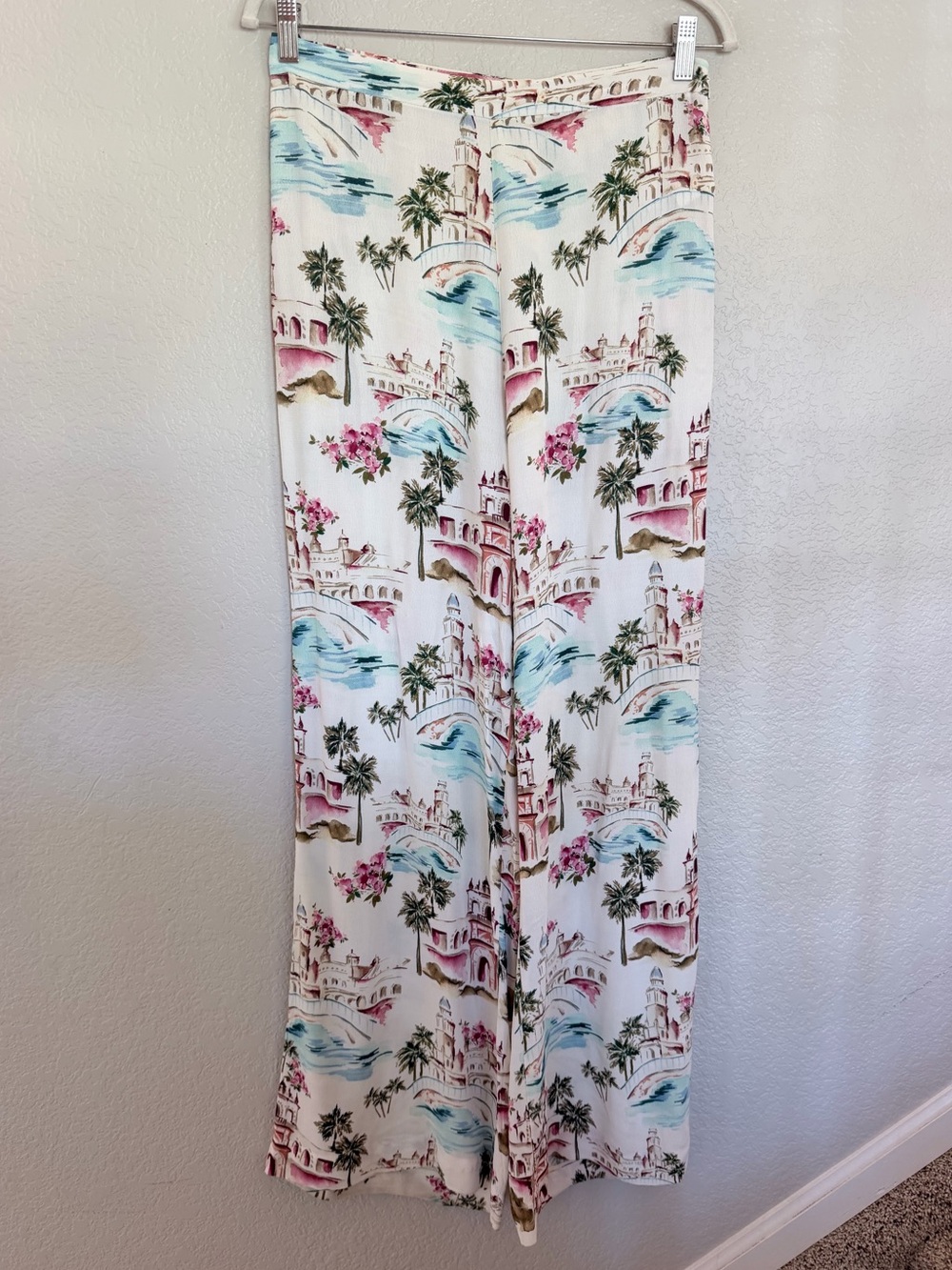 Favorite Daughter "Valencia" Print Wide-Leg Pants – Size 10